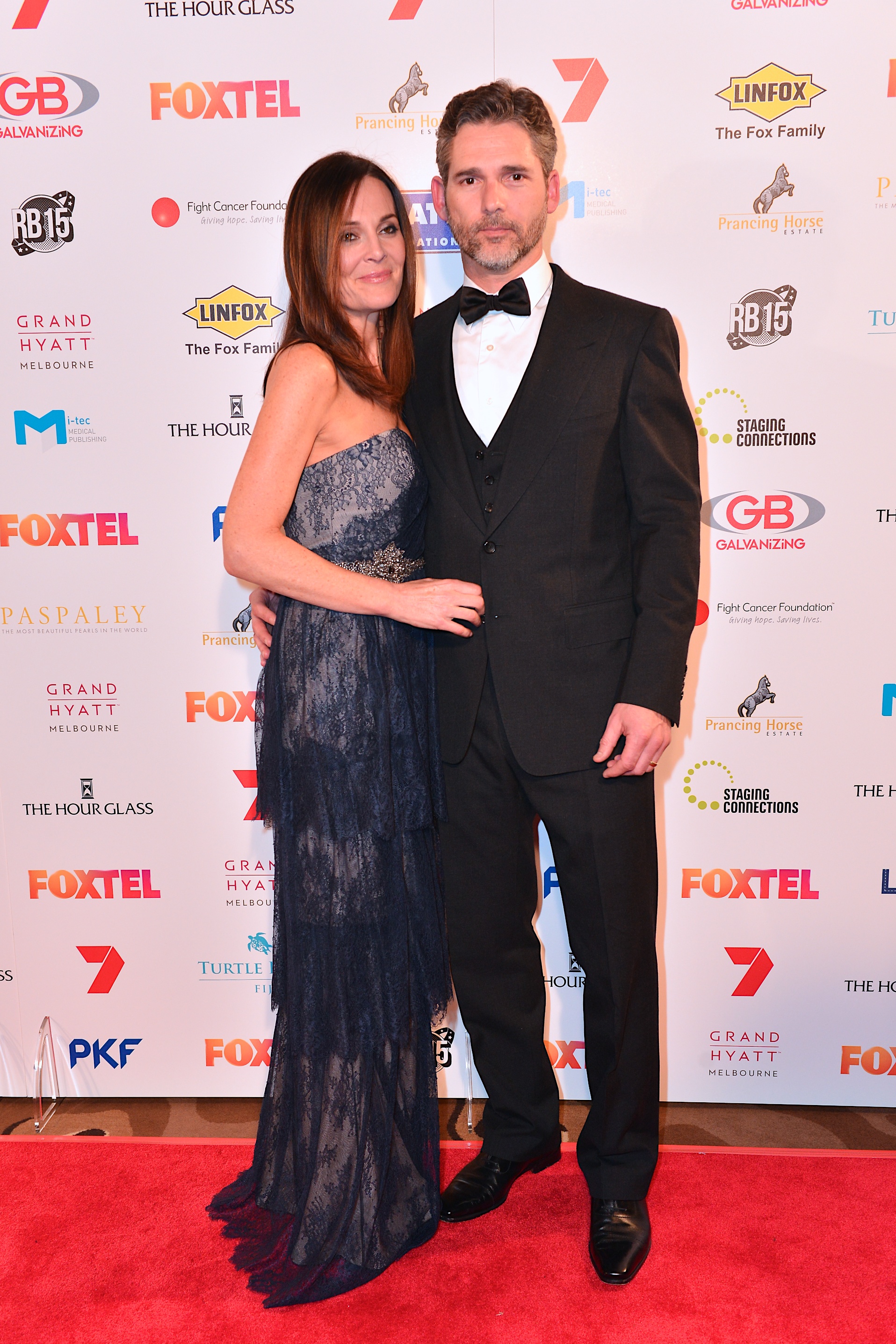 Australian actor Eric Bana and wife Rebecca Gleeson on the Red Ball Melbourne red carpet for Fight Cancer Foundation.