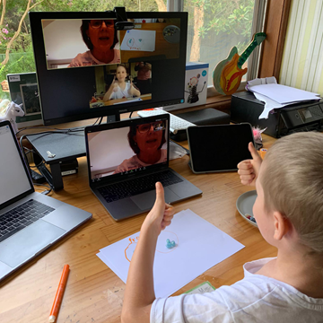 Our education support program provides offers virtual learning for kids with cancer.
