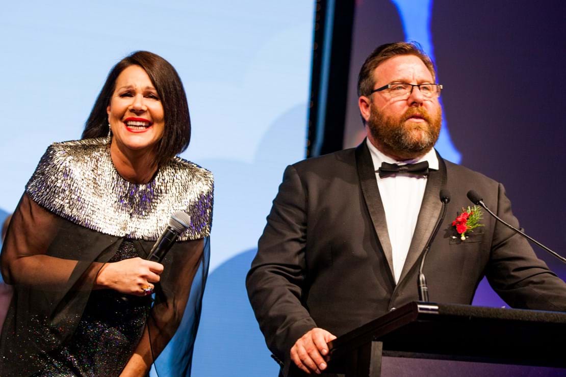 Julia Morris and Shane Jacobson at Red Ball Melbourne's 25th Anniversary